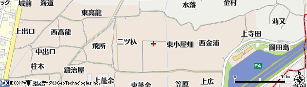 愛知県一宮市丹陽町三ツ井（西小屋畑）周辺の地図