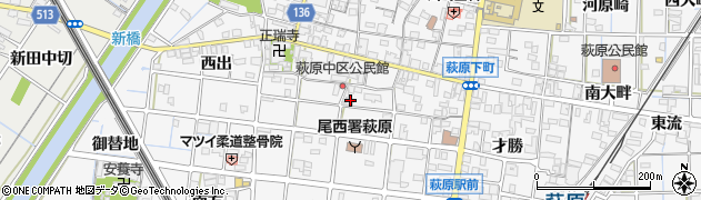 愛知県一宮市萩原町串作水絶1周辺の地図