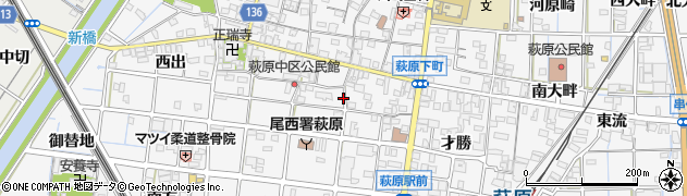 愛知県一宮市萩原町串作水絶1659周辺の地図