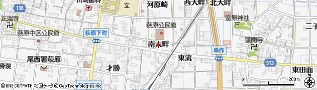 愛知県一宮市萩原町萩原（南大畔）周辺の地図