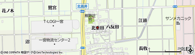 愛知県一宮市大和町北高井（北重田）周辺の地図