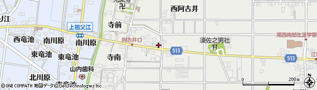 愛知県一宮市明地西阿古井319周辺の地図