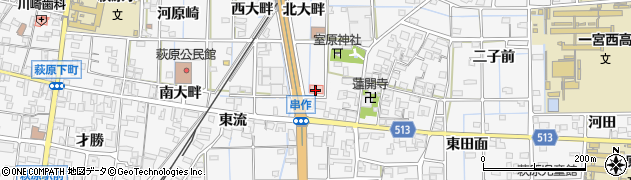 愛知県一宮市萩原町萩原（東大畔）周辺の地図