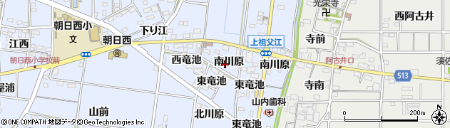 愛知県一宮市上祖父江（南川原）周辺の地図