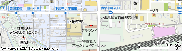 小田原市消防本部　病院案内周辺の地図