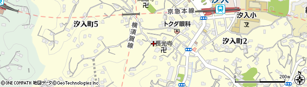 神奈川県横須賀市汐入町5丁目6周辺の地図