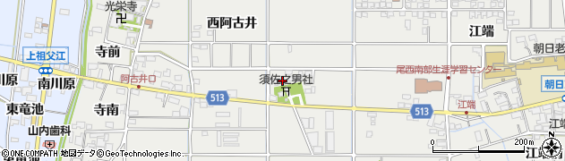 愛知県一宮市明地西阿古井69周辺の地図
