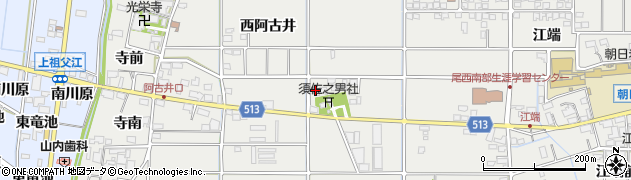 愛知県一宮市明地西阿古井67周辺の地図