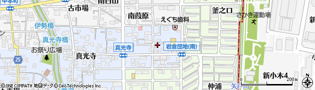 愛知県岩倉市下本町（燈明庵）周辺の地図