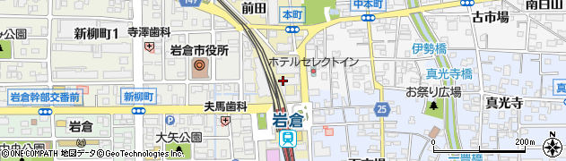 岩倉市役所　生涯学習センター周辺の地図