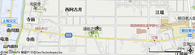 愛知県一宮市明地西阿古井71周辺の地図