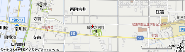 愛知県一宮市明地西阿古井66周辺の地図