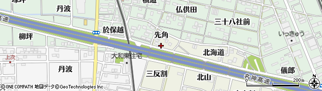 愛知県一宮市大和町氏永先角830周辺の地図