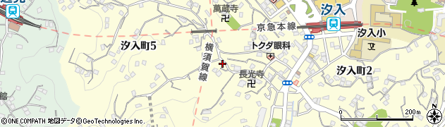 神奈川県横須賀市汐入町5丁目11周辺の地図