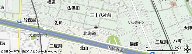 愛知県一宮市大和町妙興寺三十八社前73周辺の地図