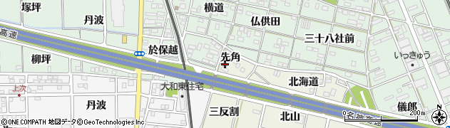 愛知県一宮市大和町氏永先角829周辺の地図