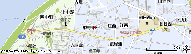 愛知県一宮市上祖父江中野東86周辺の地図