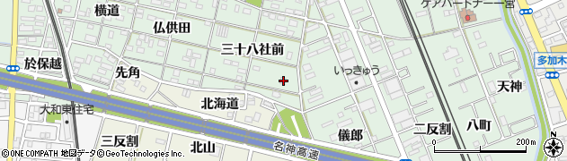 愛知県一宮市大和町妙興寺三十八社前54周辺の地図