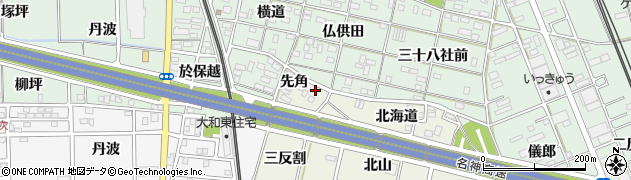愛知県一宮市大和町氏永先角823周辺の地図