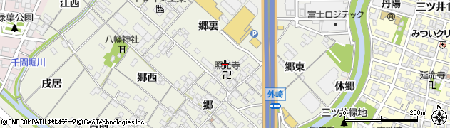 愛知県一宮市丹陽町外崎（郷裏）周辺の地図