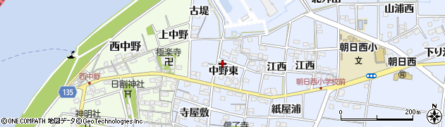愛知県一宮市上祖父江中野東88周辺の地図