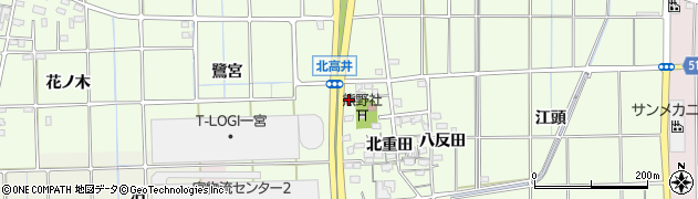 愛知県一宮市大和町北高井（石田）周辺の地図