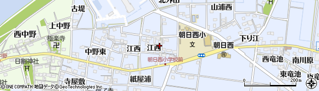 愛知県一宮市上祖父江江西20周辺の地図
