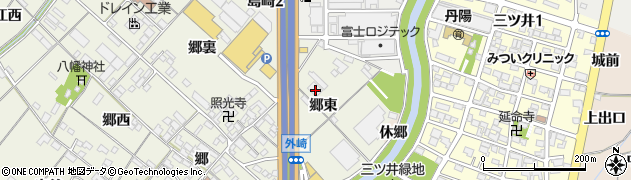愛知県一宮市丹陽町外崎（郷東）周辺の地図