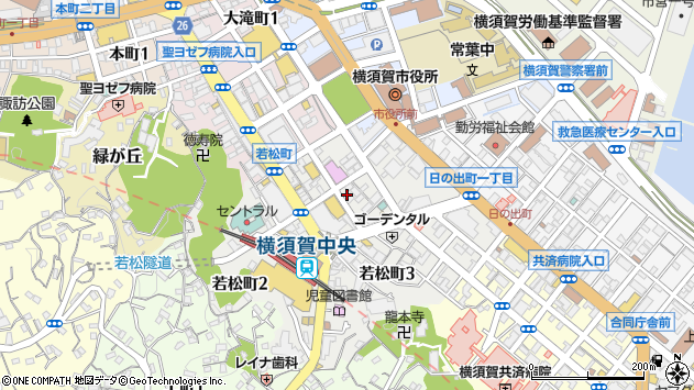 〒238-0007 神奈川県横須賀市若松町の地図