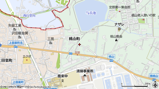 〒486-0802 愛知県春日井市桃山町の地図