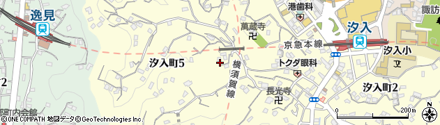 神奈川県横須賀市汐入町5丁目24周辺の地図