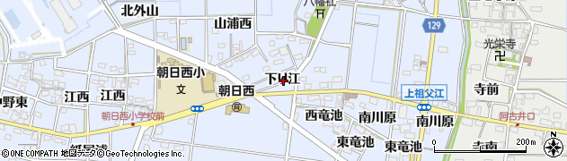愛知県一宮市上祖父江下り江周辺の地図