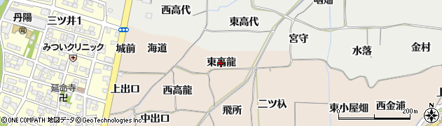 愛知県一宮市丹陽町三ツ井（東高龍）周辺の地図