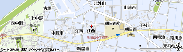 愛知県一宮市上祖父江江西21周辺の地図