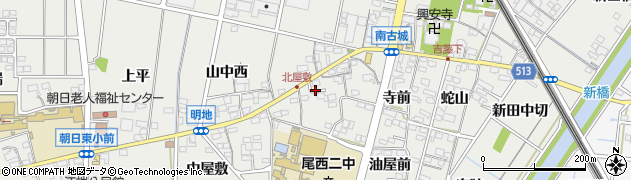 愛知県一宮市明地（山中）周辺の地図