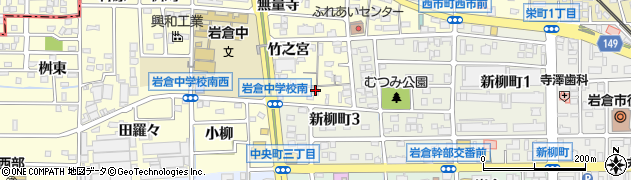 愛知県岩倉市西市町松下周辺の地図