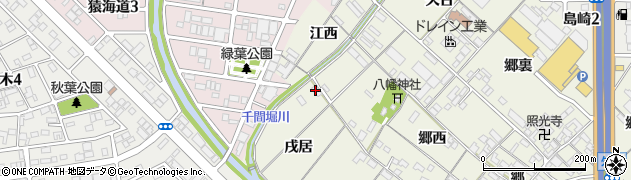 愛知県一宮市丹陽町外崎（戌居）周辺の地図