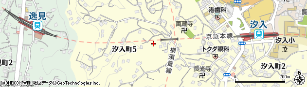 神奈川県横須賀市汐入町5丁目29周辺の地図