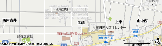 愛知県一宮市明地（江端）周辺の地図