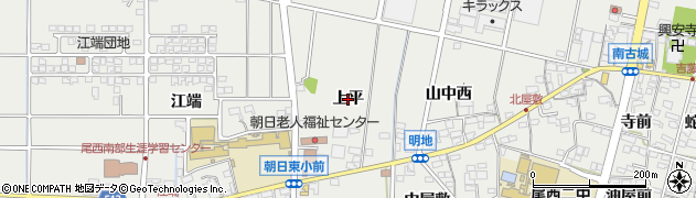 愛知県一宮市明地（上平）周辺の地図
