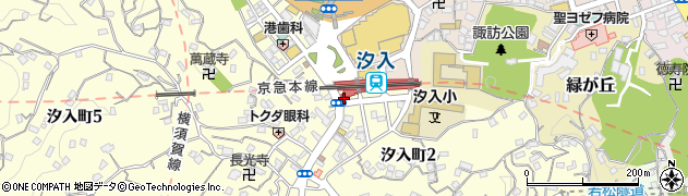 京浜急行電鉄株式会社　汐入駅周辺の地図