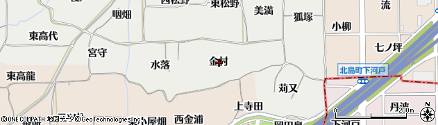 愛知県一宮市丹陽町重吉金村周辺の地図