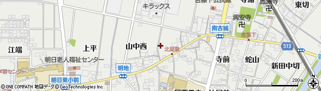 愛知県一宮市明地山中15周辺の地図
