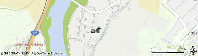 京都府福知山市高畑周辺の地図