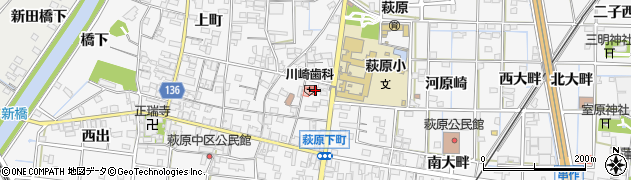 愛知県一宮市萩原町萩原（古井溝）周辺の地図
