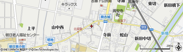 愛知県一宮市明地山中2周辺の地図