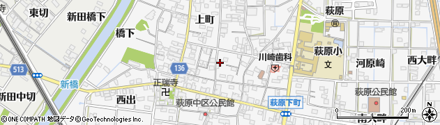 愛知県一宮市萩原町萩原御茶屋1401周辺の地図