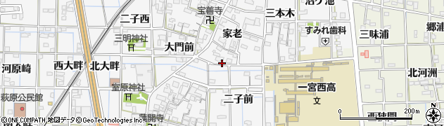 愛知県一宮市萩原町萩原家老2772周辺の地図