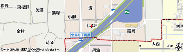 愛知県一宮市千秋町塩尻（七ノ坪）周辺の地図