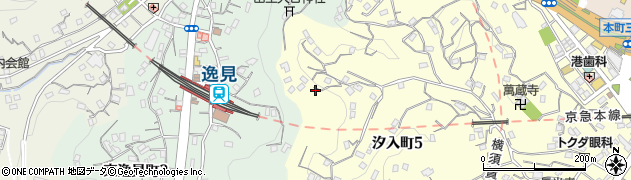 神奈川県横須賀市汐入町5丁目49-24周辺の地図